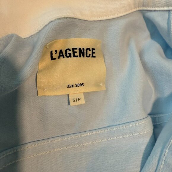 L’Agence Koda Contrast Cropped Denim Jacket NEW Size S - Picture 6 of 7